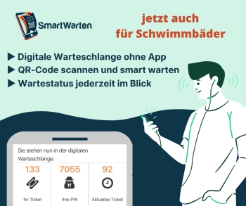 Digitale Warteschlange im Schwimmbad